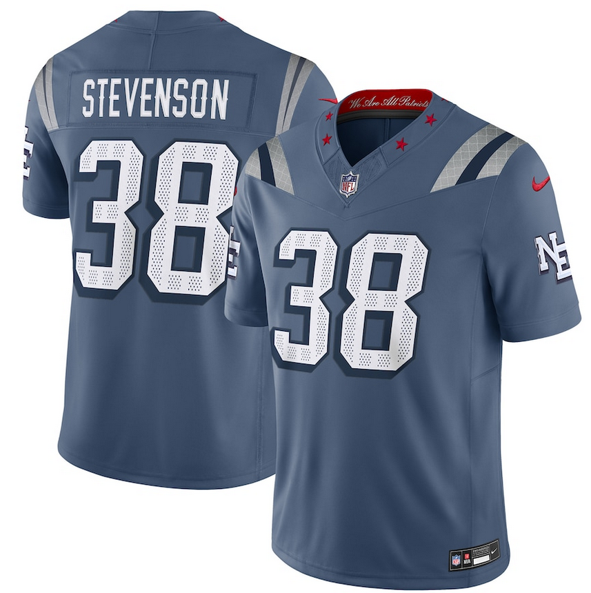 Men New England Patriots #38 Stevenson Nike 2025 Rivalries blue Limited Jersey->new england patriots->NFL Jersey